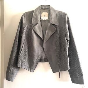 Anthropology Hei Hei Women's Faux Suede Moto Jacket size Medium